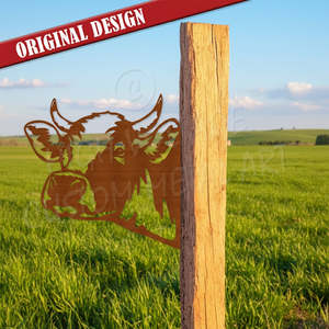 Animals And Insects: peek a boo cow - corten
