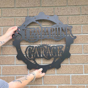 Man Cave Decor: steampunk garage - matt black
