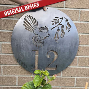 Birds: fantail & kowhai street number
