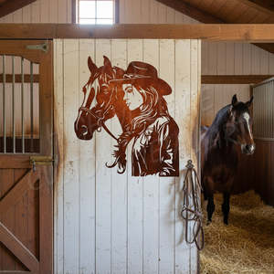 Animals And Insects: Cowgirl & Horse