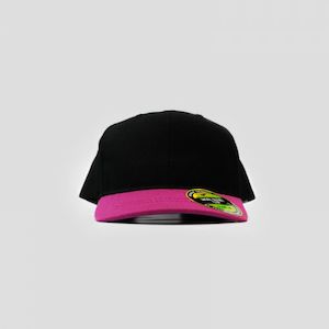 Caps: FlexFit Premium Original Wool Blend Clip Toddler - Black/Magenta