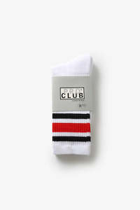 Frontpage: Pro Club Stripe Crew Sock - Men's - Medium - Red/Black