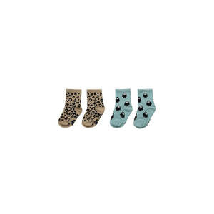 Huxbaby Leopard/Monster 2PK Socks