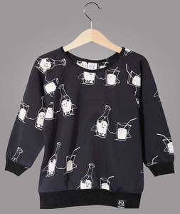 Dresssale Kukukid: Kukukid Sweatshirt Hilarious Black Bottles