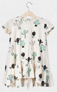 Kukukid DRESS/SHORTSLEEVE Beige Cactus