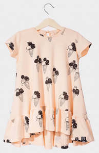 Kukukid DRESS/SHORTSLEEVE Peach Ice-cream