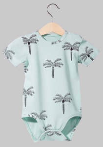 Dresssale Kukukid: Kukukid BODYSUIT Aquamarine Palms