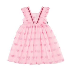 Dresssale Rock Your: Rock Your Kid Pink Glitter Heart Tulle Dress