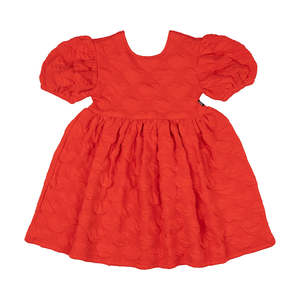 Dresssale Rock Your: Rock Your Kid Red Heart Puff Sleeve Dress