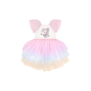 Dresssale Rock Your: Huxbaby Unicorn Tiered Rainbow Party Dress