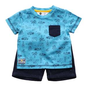 PETIT LEM TEE & SHORTS - BEACH LIFE