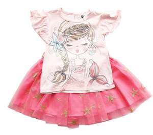PETIT LEM TEE & SKIRT - SEA PRINCESS
