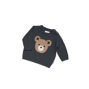 Cardigans Jumpers Boy: Huxbaby Huxbear Head Knit Jumper