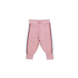 Pants Baby Girl: Huxbaby Dusty Rose Retro Track Pant