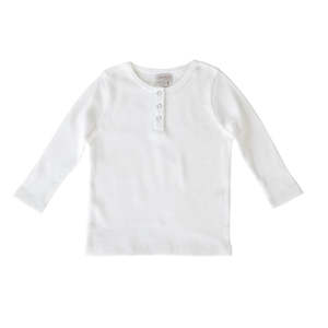Peggy Halo Henley In White