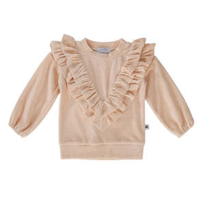 Peggy Verity Velour Top In Ivory