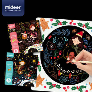 Mideer Scratch Art Cards for Kids- 8 Pieces