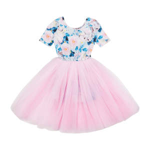 Rock Your Kid Floral Unicorn Flounce Dress