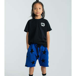 NUNUNU Star Rounded Sweatshorts Blue