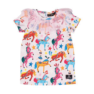 Rock Your Kid Parade SS Neck Ruffle T-Shirt