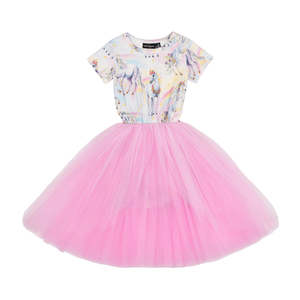 Rock Your Kid Sorbet Unicorn SS Flounce Dress