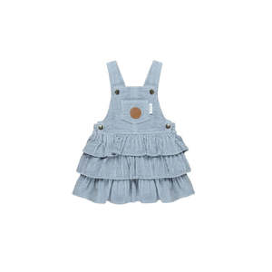 Buye1get1free: Huxbaby Dusty Blue Cord Pinafore
