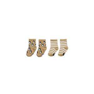 Buye1get1free: Huxbaby Stripe/penguin 2PK Socks