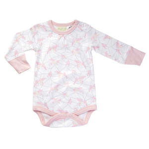 Sapling: Sapling Galaxy Bear Pink Long Sleeve Bodysuit