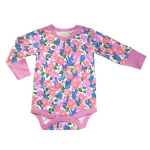 Sapling: Sapling Peony Garden Long Sleeve Bodysuit