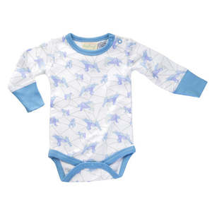Sapling: Sapling Galaxy Bear Blue Long Sleeve Bodysuit