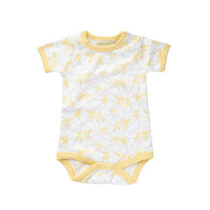 Sapling Galaxy Bear Yellow Short Sleeve Bodysuit