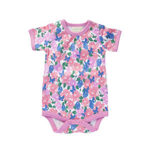Sapling Peony Garden Short Sleeve Bodysuit