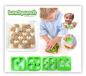 LUNCH PUNCH "MATCH & MUNCH" SANDWICH CUTTERS (SET OF 4)