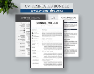 CV Templates Bundle for MS Word, Professional Resume Template, Creative Resume T&hellip;
