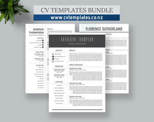 CV Templates Bundle for MS Word, Curriculum Vitae, Cover Letter, References, Pro&hellip;