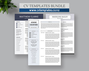 CV Templates Bundle for MS Word, Curriculum Vitae, Professional Resume Template,&hellip;