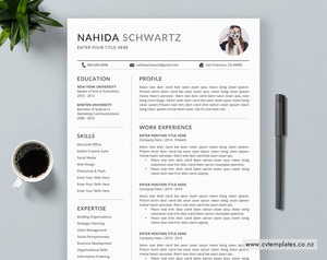 CV Template, Professional Curriculum Vitae, Minimalist CV Template Design, MS Wo&hellip;
