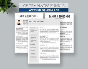 CV Templates Bundle for MS Word, Curriculum Vitae, Cover Letter, Clean Resume, P&hellip;