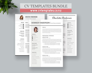 CV Templates Bundle for MS Word, Curriculum Vitae, Professional Resume Template,&hellip;