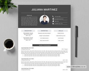 CV Template for MS Word, Curriculum Vitae, Editable CV Template, Professional &a&hellip;