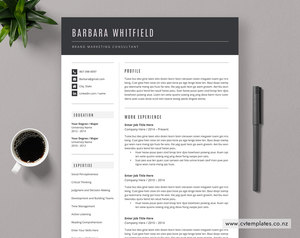 Products: CV Template for MS Word, Best Selling Curriculum Vitae Template, 1, 2 and 3 Page CV Template, Cover Letter, Professional Resume Template, Editable Resume, Instant Download – CVTemplates.co.nz