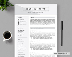 CV Template for MS Word, Curriculum Vitae Template, Modern CV Template Design, C&hellip;
