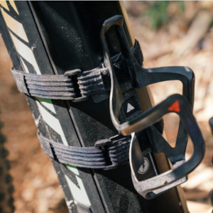 Bottles Cages: Granite Designs Aux E+ Carbon Bottle Cage with Strap Kit