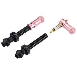 Valves: Granite Designs 44mm Juicy Nipple Valve Caps and Stem Pink Only