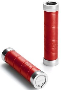 Brooks Slender Leather Grips Red