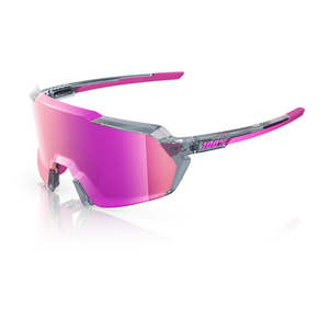 Sunglasses: 100% Korbin - Polished translucent grey - Purple mirror