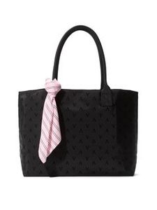 Products: Victoria's Secret Black Tote Bag with Pink Scarf