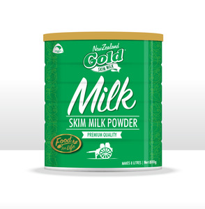 New Zealand Gold Skim Milk - Powder Can 800g - Direct 2 You from New Zealand