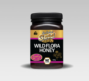 New Zealand Gold Wild Flora Honey - Jar 500g - Direct 2 You from New Zealand