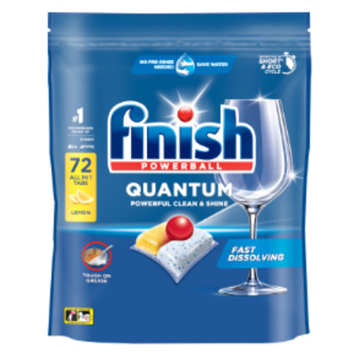 Finish Quaantum All-in One Lemon Dishwasher Tablets 72pkt